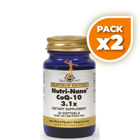 Pack 2x NUTRI-NANO CO-Q10 3.1x 50 CAPSULAS SOLGAR