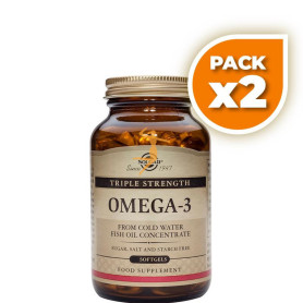 Pack 2x OMEGA-3 TRIPLE CONCENTRACIÓN 100 CÁPSULAS SOLGAR