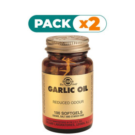Pack 2x PERLAS DE ACEITE DE AJO 100 CÁPSULAS SOLGAR