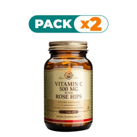 Pack 2x ROSE HIPS C 500Mg. 100 CÁPSULAS SOLGAR
