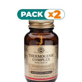 Pack 2x THERMOGENIC COMPLEX 60 CÁPSULAS VEGETALES SOLGAR