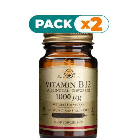 Pack 2x VITAMINA B12 1.000Mcg. (CIANOCOBALAMINA) 250 CÁPSULAS SOLGAR