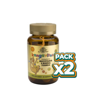 Pack 2x KANGAVITES MULTI FRUTAS TROPICALES 60 CÁPSULAS SOLGAR