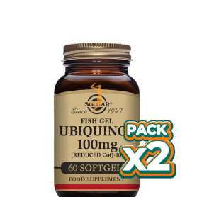 Pack 2x FISHGEL UBIQUINOL 100Mg. 60 CAPSULAS SOLGAR
