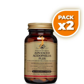 Pack 2x ADVANCED ACIDOPHILUS PLUS 60 CAPSULAS SOLGAR