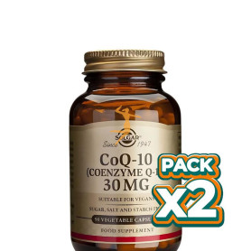 Pack 2x COENZIMA Q10 30MG 90 CÁPSULAS VEGETALES SOLGAR