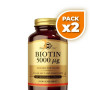 Pack 2x BIOTINA 5000MCG 100 CÁPSULAS SOLGAR