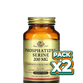 Pack 2x FOSFATIDILSERINA 200MG 60 CÁPSULAS SOLGAR