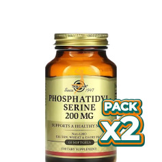 Pack 2x FOSFATIDILSERINA 200MG 60 CÁPSULAS SOLGAR