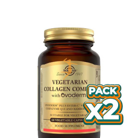 Pack 2x COLAGENO VEGETARIANO OVODERM 60 CAPSULAS SOLGAR