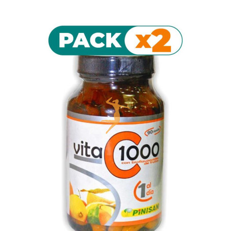 Pack 2x VITA C 1000 90 CÁPSULAS PINISAN
