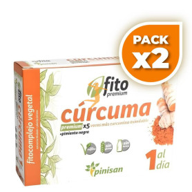 Pack 2x FITO PREMIUM CÚRCUMA 30 CÁPSULAS PINISAN