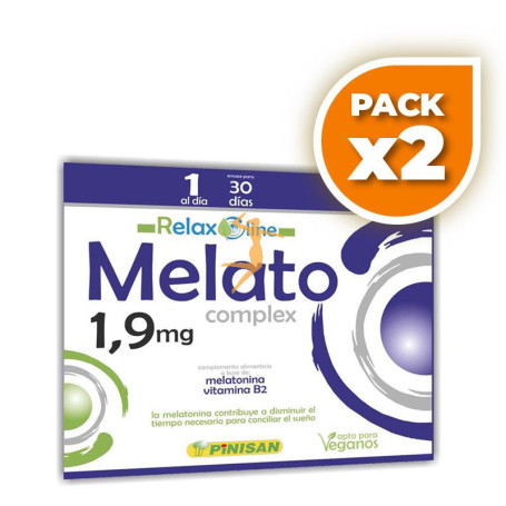 Pack 2x MELATO COMPLEX 1,9Mg. 30 CÁPSULAS PINISAN