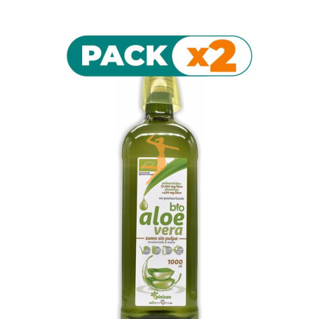 Pack 2x ALOE VERA SIN PULPA BIO 1Lt. PINISAN