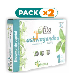 Pack 2x ASHWAGANDHA 30 CAPSULAS FITO PREMIUM, PINISAN