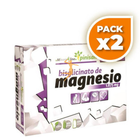 Pack 2x BISGLICINATO DE MAGNESIO 60 COMPRIMIDOS PINISAN