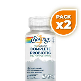 Pack 2x MYCROBIOME COMPLETE PROBIOTIC 30 CÁPSULAS VEGETALES SOLARAY