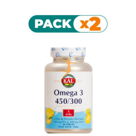 Pack 2x OMEGA 3 450/300 60 PERLAS KAL