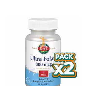 Pack 2x ULTRA FOLATE 800Mcg. 90 COMPRIMIDOS KAL