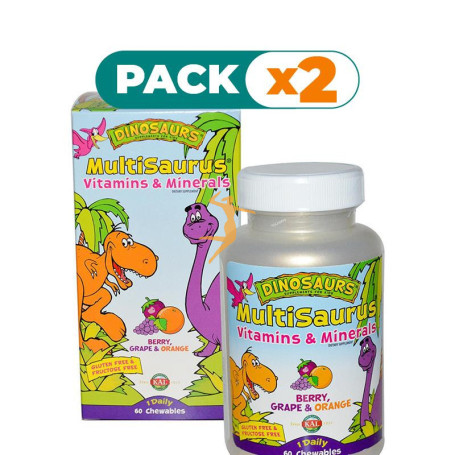 Pack 2x MULTISAURUS 60 DINOSAURIOS MASTICABLES KAL