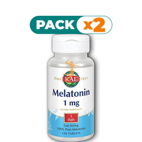 Pack 2x MELATONIN 1Mg. 120 COMPRIMIDOS KAL