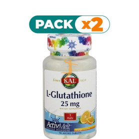 Pack 2x L-GLUTATION 25Mg. 90 COMPRIMIDOS KAL