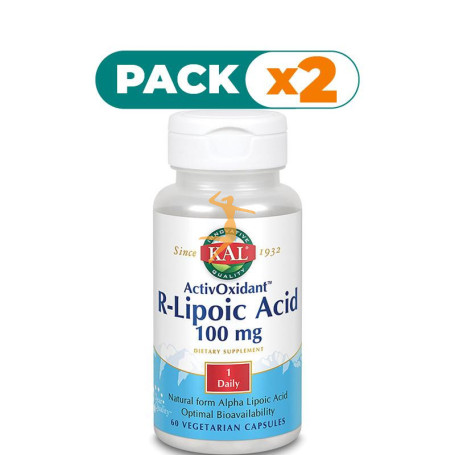 Pack 2x R-LIPOIC ACTIVOXIDANT 60 CAPSULAS KAL