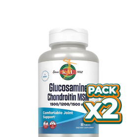 Pack 2x GLUCOSAMINA CONDROITINA MSM 90 COMPRIMIDOS KAL
