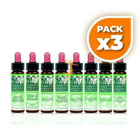 Pack 3x REMEDIO 4 TEMORES INSEGURIDAD 10Ml. PLANTIS