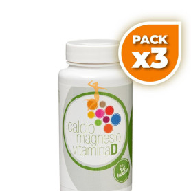 Pack 3x CALCIO, MAGNESIO Y VITAMINA D 60 COMPRIMIDOS ARTESANIA AGRICOLA