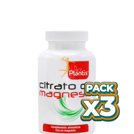 Pack 3x CITRATO DE MAGNESIO 60 COMPRIMIDOS PLANTIS