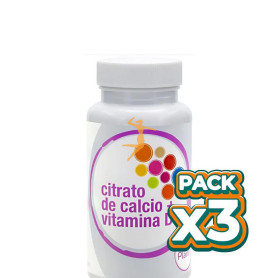 Pack 3x CITRATO DE CALCIO + VITAMINA D3 60 COMPRIMIDOS PLANTIS