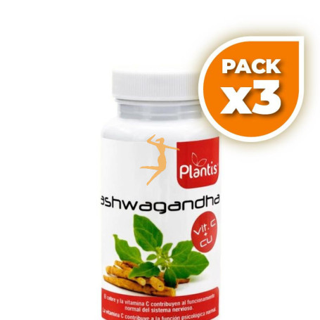 Pack 3x ASHWAGANDHA 60 CÁPSULAS PLANTIS