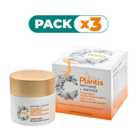 Pack 3x CREMA FACIAL ANTIEDAD+ANTIOXIDANTE CON VIT.C 50ML PLANTIS