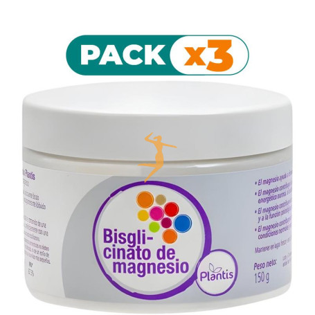 Pack 3x BISGLICINATO DE MAGNESIO 150G PLANTIS