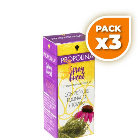 Pack 3x PROPOLINA SPRAY BUCAL 30Ml. ARTESANIA AGRICOLA