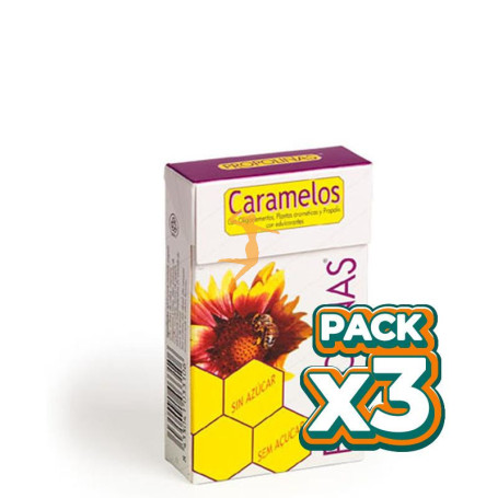 Pack 3x PROPOLINAS CARAMELOS 50Gr. ARTESANIA AGRICOLA