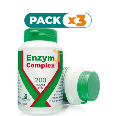 Pack 3x ENZYM COMPLEX 200 CÁPSULAS TEGOR