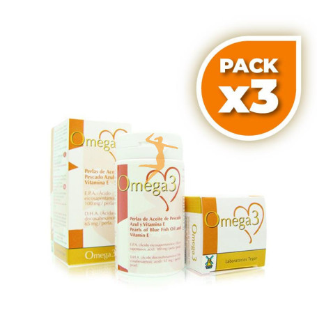 Pack 3x OMEGA 3 60 PERLAS TEGOR