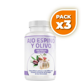 Pack 3x AJO, ESPINO BLANCO Y OLIVO 200 PERLAS BEQUISA