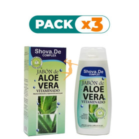Pack 3x JABÓN COMPLEX ALOE VERA 250Ml. SHOVA.DE