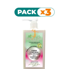 Pack 3x CREMA CORPORAL ULTRA HIDRATANTE 1Lt. SHOVA.DE