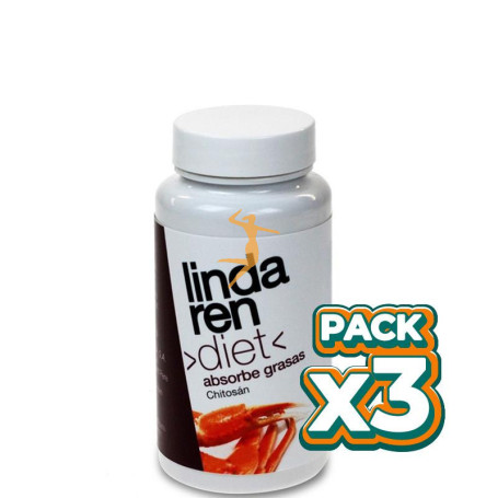 Pack 3x CHITOSÁN 80 CÁPSULAS LINDA REN DIET