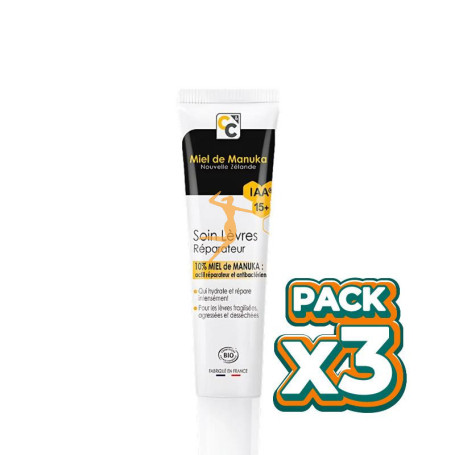 Pack 3x BÁLSAMO LABIAL REPARADOR MIEL DE MANUKA COMPTOIRS & COMPAGNIES