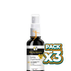 Pack 3x SPRAY PARA LA GARGANTA CON MIEL DE MANUKA COMPTOIRS & COMPAGNIES