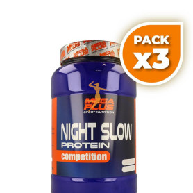 Pack 3x NIGHT SLOW PROTEIN COMPETITION CHOCOLATE-LECHE 1Kg. MEGAPLUS