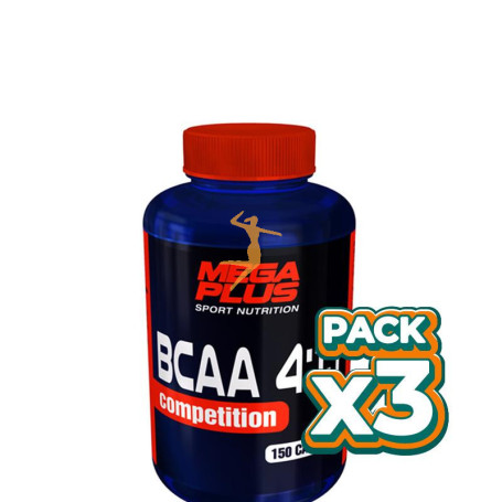 Pack 3x BCAA 4:1:1 COMPETITION 150 CAPSULAS MEGAPLUS