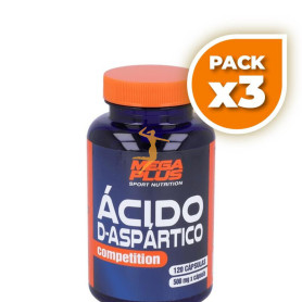 Pack 3x ACIDO D-ASPARTICO COMPETITION 120 CAPSULAS MEGAPLUS