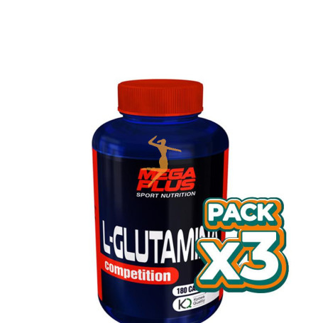 Pack 3x GLUTAMINA COMPETITION 500Gr. MEGAPLUS