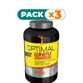 Pack 3x OPTIMAL WHEY PREMIUM FRESA 2,5Kg. MEGAPLUS